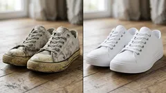 クリーニング店のように：靴を真っ白に保つ方法 ― 素材別に5つの方法